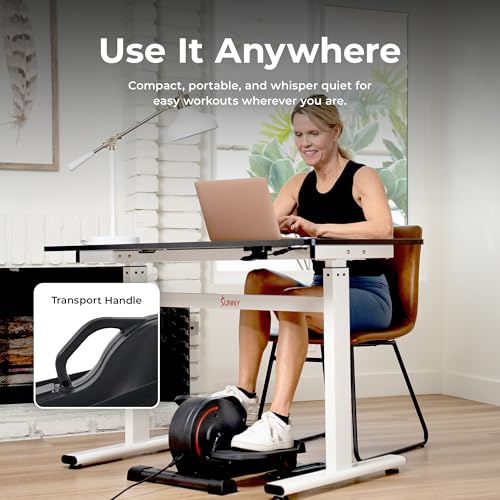 Sunny Health & Fitness Under Desk Pedal Elliptical Machine Leg Exerciser - color: Matte Black