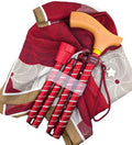 Asterom Canes for Women - Foldable, Adjustable, Collapsible - Fashionable Walking Cane for Women, Wooden Handle - color: Red