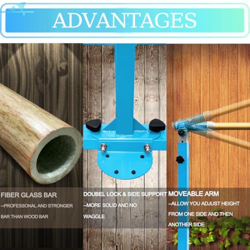 Gymnastics Bar for Kids Girls Ages 3-15 with Ring for Home Indoor Training Equipment- Steady Steel Construction, Anti-Slip, Easy to Assemble, 3' to 5' Adjustable Height - color: TEAL, size: 4.8FT, style: WITH RING