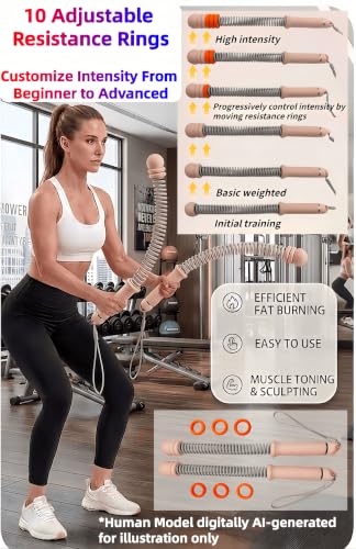 Cordless Battle Rope Set, Adjustable Resistance Home Workout, Pink | Quiet Full-Body Cardio Anywhere—No Anchors, Adjustable Resistance, Portable Training for All Fitness Levels - color: Pink
