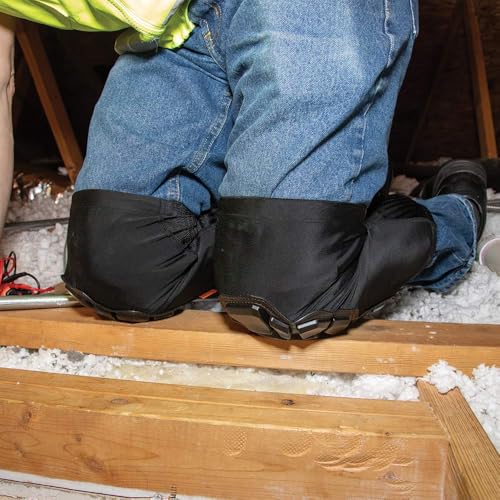 Klein Tools 60511 Knee Pad, Heavy Duty Padded Knee Sleeves, Breathable Mesh Back, Elastic Cuff with Slip-Resistant Silicone, Black, M/L - size: M/L