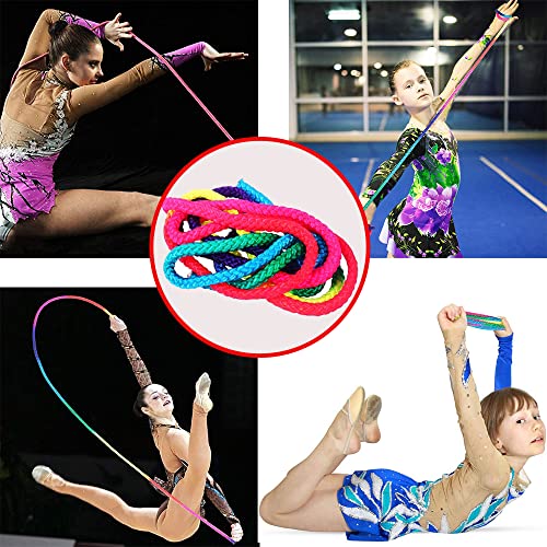 Watris Veiyi Rhythmic Gymnastics Rope, 2.8m/110in | Rainbow Rhythmic Arts Training Jumps Rope