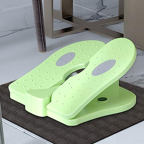 BRRNOO Foot Stepper Machine Mini Stepper Trainer Reinforced Nylon Quiet Folding Under Desk Leg Workout Trainer Ergonomic Design Lightweight Compact for Home Office Use - color: Green