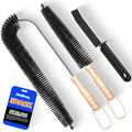 Holikme Dryer Vent Cleaner Kit 3 Pack – Crevice & 2 Lint Brushes | Flexible Nylon Bristles & Bendable Shaft Adapt to Tight Corners – Also Cleans Fridge Coils, Radiator Fins & AC Vents. - size: 3Pieces