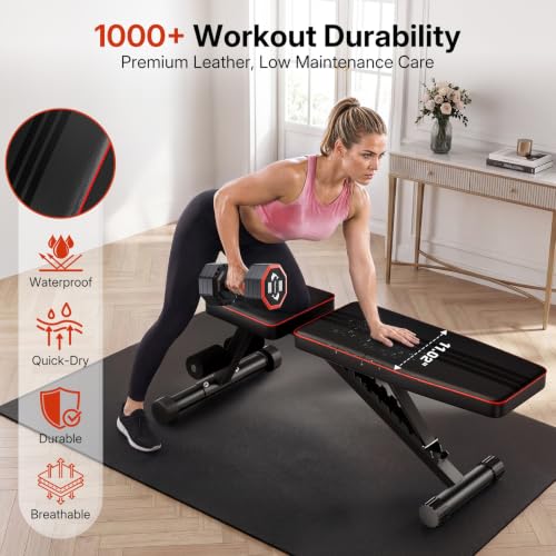 Multi-Function All in 1 Weight Bench Set - Multi-Positions Heavy Duty Weight Lifting Sit Up Bench Workout Benchs Folding Bench Press for Home Gym - color: Black 2.0