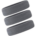 3 Pack Men & Women Sports Sweatbands Headbands - color: Grey-3pcs