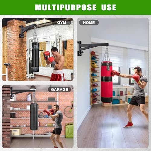 Kipika Heavy Bag Hanger Wall Mount Punching, Rotatable Heavy Duty Boxing Bag Bracket for Home Gym Indoor, Adjustable Length for Kickboxing Bag, Muay Thai Bag,Speed Bag - color: ‎D- Length 24"