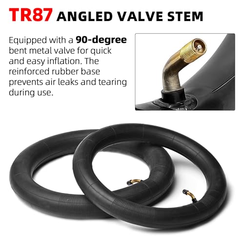 AR-PRO 12.5 x 2.5/2.75/3.0 Scooter Inner Tubes with TR87 Angled Valve Stems – Heavy-Duty Tubes Compatible with Razor Pocket Mod, MX350, MX400, Schwinn GT, Currie, and Mini Dirt Bikes (2-Pack) - size: 12.5x2.5/2.75/3.0 (TR-87) without Levers