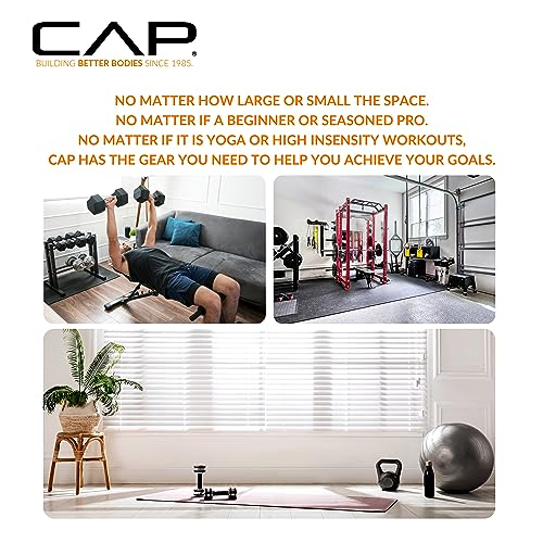 CAP Barbell 150 LB Coated Hex Dumbbell Weight Set with Vertical Rack | Multiple Options - color: Red Rack, style: 12-Sided Black Handle