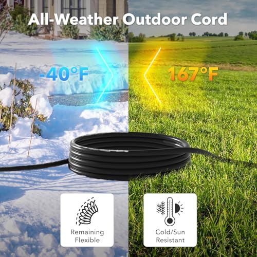 BN-LINK 6ft Outdoor Extension Cord, 12/3 SJTW Heavy Duty Power Cord, 3-Prong Grounded Plug, Weather Resistant, 15A, 1875W, Black, for Lawn, Garden, Appliances, ETL Listed - color: Black, size: 6FT