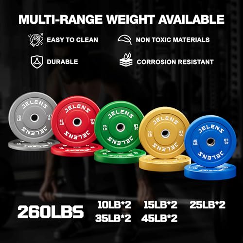 JELENS Leg Press Hack Squat Machine, Leg Machine for Home Gym with Linear Bearing, L11 Professional Adjustable Leg Exercise Machine, Lower Body Workout - color: Black, size: 260LB Colored Weights Package