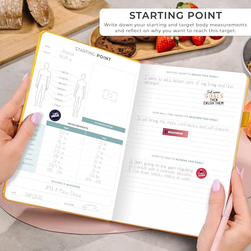 Clever Fox Weekly Meal Planner - Weekly & Daily Meal Prep Journal with Shopping and Grocery Lists for Menu Planning, Healthy Diet & Weight Loss Tracking, Lasts 1 Year, Undated, A5 - Amber Yellow - color: Amber Yellow