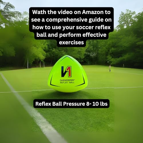 ONEKEEPER Soccer Reflex & Reaction Ball - White, Orange, Blue, Pink, and Fluo Yellow, Agility and Coordination Training for Kids and Juniors (Pump Not Included) - color: Yellow Fluorescent