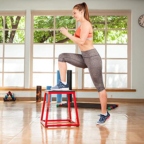JFIT Plyometric Boxes - Made in Taiwan NO Assembly Required Single - Height Box Set and Adjustable Box Options Plyometric Platform and Jumping Agility Box for Training Conditioning Strength Training - style: 12",18",24",30" (Set of 4 Plyo Boxes)