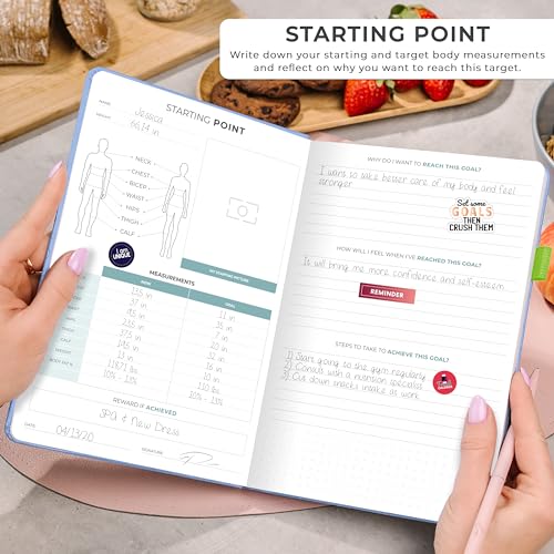 Clever Fox Weekly Meal Planner - Weekly & Daily Meal Prep Journal with Shopping and Grocery Lists for Menu Planning, Healthy Diet & Weight Loss Tracking, Lasts 1 Year, Undated, A5 - Light Blue - color: Light Blue