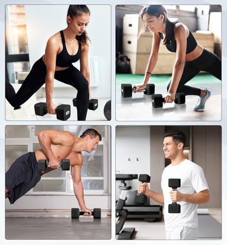 Adjustable Dumbbell Set for Women Men 7.5LB/10LB/15LB/20LB/25LB Pair | Stable Free Weight Hand Weights with Metal Handle for Home Gym Fitness Rehab Pilates Yoga Strength Training Equipments - color: Black, size: 10LB SINGLE