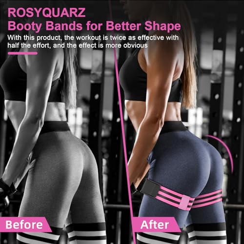 Booty Bands, Blood Flow Restriction Bands for Women/Men, Adjustable BFR Training Bands for Glutes & Hip Building, Occlusion Resistance Bands - color: Pink