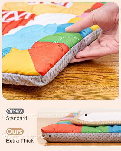 Baby Play Mat, 71x59 Playpen Mat with Machine Washable Cover | Removable, Thicken Cushioning Playmats for Baby, Non-Slip Bottom, Easy to Clean for Infants, Farm - color: Farm, size: 71" X 59"