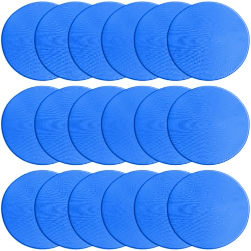 Poly Spot Markers 4 inch/9 inch Non-Slip Rubber Agility Training Markers Floor Dots Flat Field Cones for Football, Soccer, Basketball, School Exercise Drills, Dance Practice - color: Blue, size: 9 inch