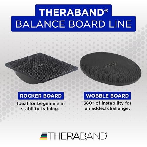 Theraband 23300 Rocker Balance Board for Rehab, Improved Posture, Balance and Stability Training - style: Rocker Board
