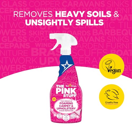 Stardrops - The Pink Stuff - The Miracle Foaming Carpet & Upholstery Stain Remover (Pack of 2) - size: 16.9 Fl Oz (Pack of 2)