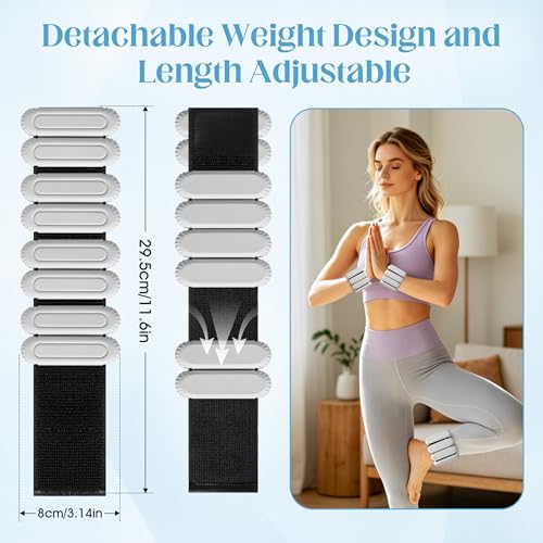 Wrist Weights for Women & Men, 2lb Silicone Wrist Ankle Weights for Pilates, Yoga, Running and Strength Training Comfortable Weighted Bracelet Arm Leg Weights for Fitness, Walking, Gym - color: Grey