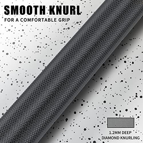 TECHNOAGE 7ft Olympic Barbell 45LB – 1500LB Capacity Weightlifting Bar with Needle Bearings & 28mm Knurled Grip, Powerlifting Strength Bar for Squat Bench Deadlift, Home Gym Olympic Weight Bar - color: Gold-1500LB MAX
