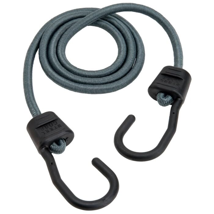 Keeper - 48” Bungee Cord with SST Hooks,UV and Weather-Resistant, 4 Count (Pack of 6) - size: 48" (Pack of 6)