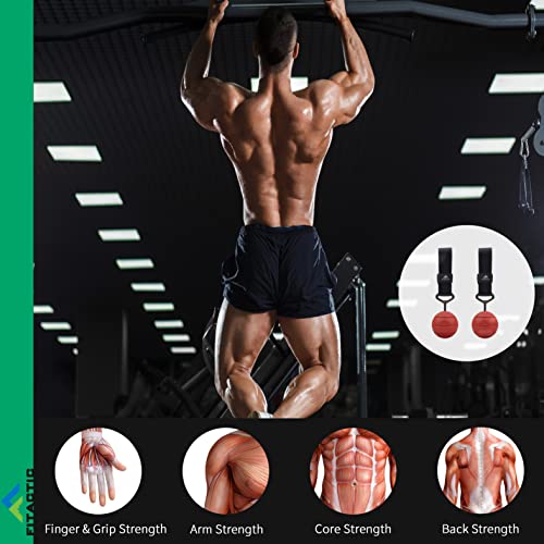 Rock Climbing Solid Training Cannonball Bomb Power Pull Up Ball Hold Grips for Straps for Finger, Forearm, Biceps, Back Muscles - color: Black (3.5")
