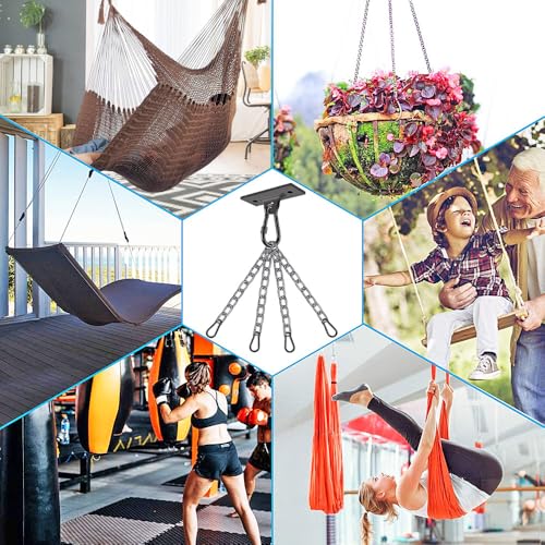 Dolibest Heavy Bag Hangers Brackets, Punching Bag Hangers, Heavy Bag Ceiling Mount for Body Weight Strength Training Systems, Aerial Yoga Swing & Hammock, Resistance Band - color: 450LB heavy bag hanger with chain