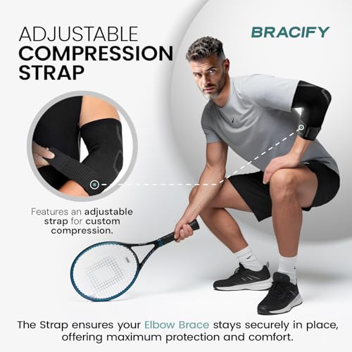 Tennis Elbow Brace for Women & Men, Fitness and Everyday Use (Large)