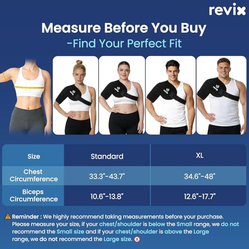 REVIX XL Ice Pack for Shoulder Wrap, 45-Min Long-Lasting Cold Therapy for Rotator Cuff Relief with Ice Grid Gel Design, Extra Large Reusable Ice Packs for Post-Workout Recovery & Soothe Discomfort - size: XL