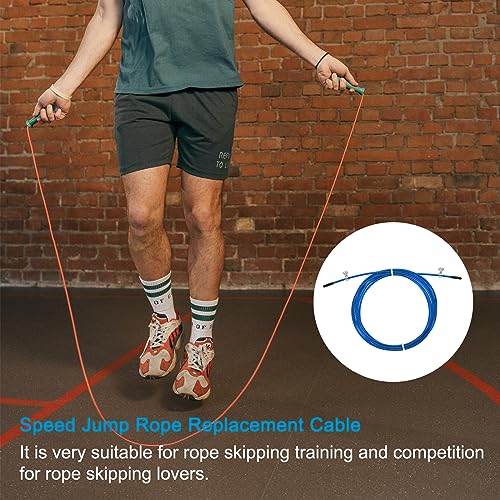 PATIKIL Speed Jump Rope Replacement Cable, Professional Skipping Rope Steel Wire Replace for High Speed Jump Ropes - color: Blue