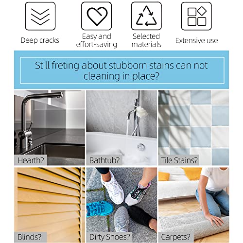 2-Pack Scrub Brush for Cleaning with Long Handle,Medium Firm Brush Bathroom Cleaning Supplies and Bathtub Cleaner and Shower Cleaning Brush,Multi-Scene Use for Kitchen or Carpet Brush,White&Blue - color: Blue+white