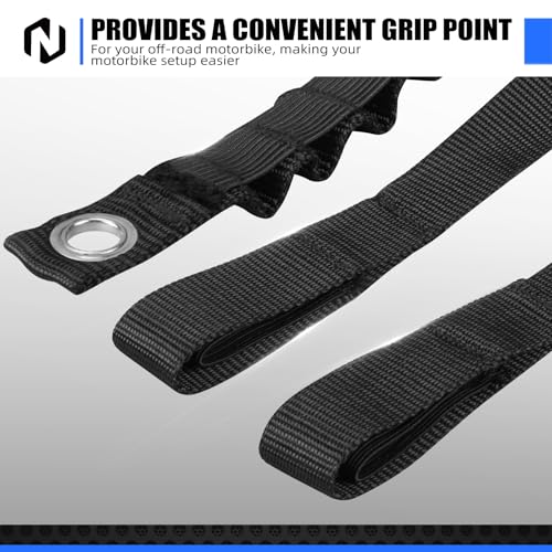 NICECNC Lift Pull Strap Kit Front & Rear Nylon Black | Compatible with KTM 150-500 EXC/EXCF/XCW/XCF-W/XW-F 2024-2026 Compatible with Husqvarna 150-501 TE/FE/FE W 2024-2026