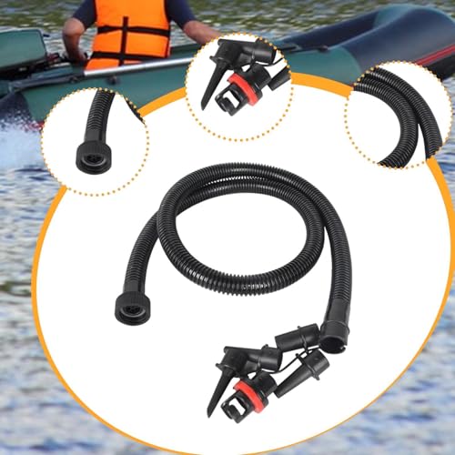 Colaxi Inflatable Air Pump Hose Hand Pump Hose 1.2M Connector Replacement Inflator Accessories for Kayak Pool Mat Swimming Tent