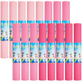 Funtery 3 mm Thin Yoga Mats Bulk, 68 x 24 Inches Lightweight PVC Exercise Mats Non Slip Workout Fitness Pads for Yoga Pilates Stretching Classes Gym Home Studio - color: Pink Series Color