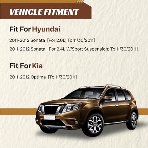 K750610 K750611 2PCS Front Stabilizer Sway Bar End Links Fit for Hyundai 2011 2012 Sonata, Compatible with Kia 2011 2012 Optima - size: K750610 K750611