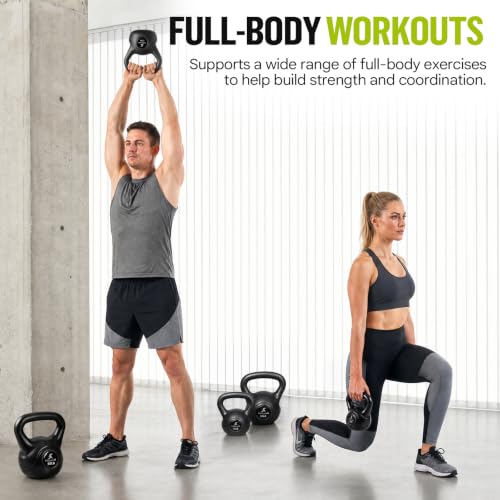ProsourceFit Vinyl Plastic Kettlebell from 10, 15, 20, 25, 30 and 35 lbs - style: 20lb