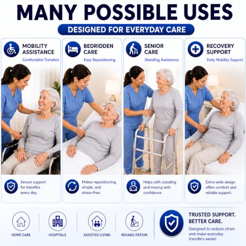 Parabound Transfer Sling For Elderly And Disabled, Lift Assist Gait Belt For Seniors, Patient Lift Sling Mobility Aid, Transfer Belt Lifting Strap For Senior Home Care Device