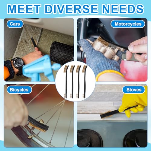 Boao 20 Packs Double-Ended Gun Cleaning Brushes 7 Inch Nylon All Purpose Cleaning Brush with Plastic Handle (Yellow) - color: Yellow