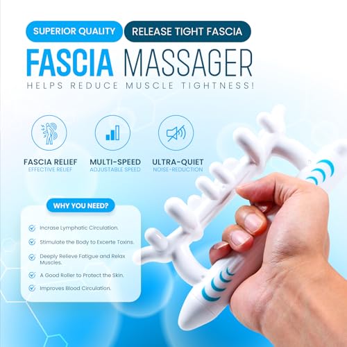 Fascia Massage Tool for Back, Neck & Body – Myofascial Release, Deep Tissue Muscle Massager, Cellulite & Muscle Knot Relief, Handheld Fascia Blaster Tool for Home, Gym & Travel