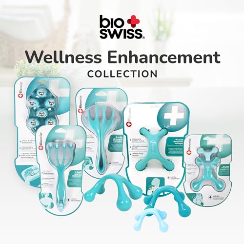 BioSwiss Handheld Full Body Massager, 4-Leg Pressure Point Massage Tool for Back, Neck, and Shoulder, Portable Manual Massager - style: Full Body