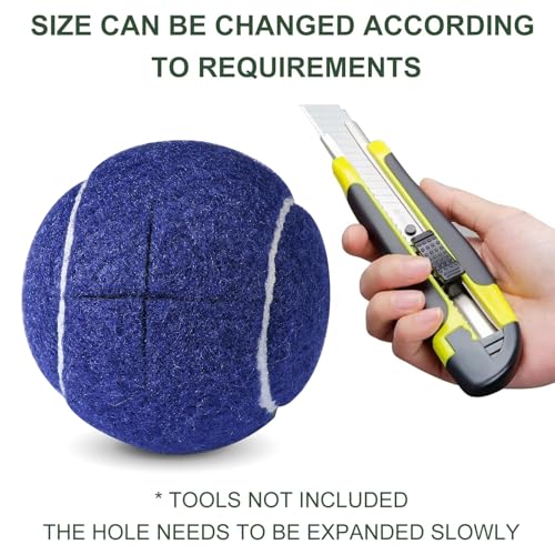 ANCKNE Walker Tennis Balls Precut Tennis Balls for Walkers 4PCS Walkers Legs Universal Precut Glide Balls, Heavy Duty Long Lasting Felt Pad Glide Coverings for Furniture Legs and Floor Protection - color: Dark blue