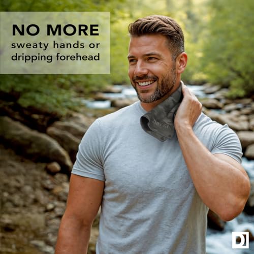 DRYKI Pocket-Sized Sweat Towels - The Original Sweat Absorbing Handkerchiefs - Quick-Dry Microfiber Sweat Rags for Face, Hands, & Body - Men & Women - Gym and Work (Moss Camo: 5 Pack) - color: *Moss Camo