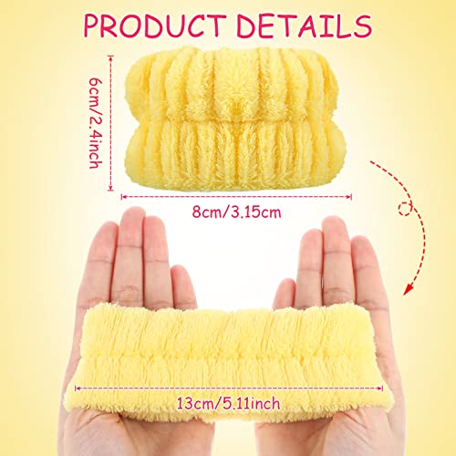 Chuangdi 4 Pairs Wrist Bands for Washing Face Wrist Spa Microfiber Wash Towel Band Scrunchies Absorbent Wristbands Sweatband for Women Prevent Liquid from Spilling(Bright Colors) - color: Bright Colors