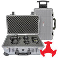 Eylar 22" Carry-On Roller Hard Case With Ragar Reconfigurable & Reusable XP Crosslink Foam, Waterproof, Shockproof For Equipment, Drones And Cameras, TSA Standard (2 Ragar Layers) (Gray) - color: Gray