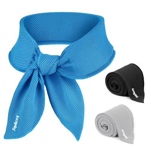 New Upgraded Cooling Neck Wraps, Neck Coolers for Hot Weather, Leak-Proof Solid Cooling Gel, 360° Full-Wrap, Cool Relief - Head, Neck, Wrists... - color: Blue