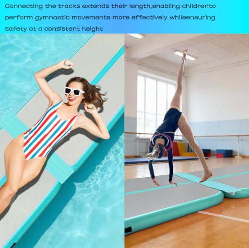 GLANT 3ft/6ft Air Mat Tumble Track Connector Tape for Inflatable Tumbling Gymnastic/Yoga/Camping White（NEW） (40) - color: Green