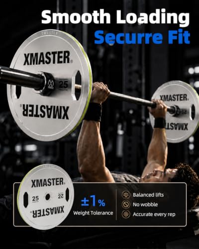 XMASTER FITNESS Hand Grip Chrome Steel Plates - size: 25LB Pair